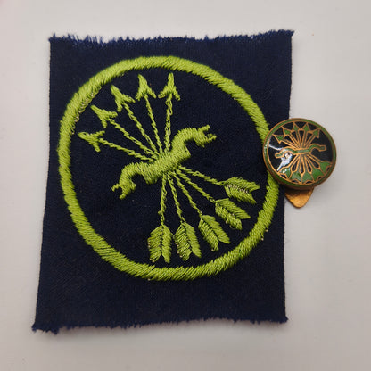 Green Arrows Division Badge and Pacht. Spanish Civil War