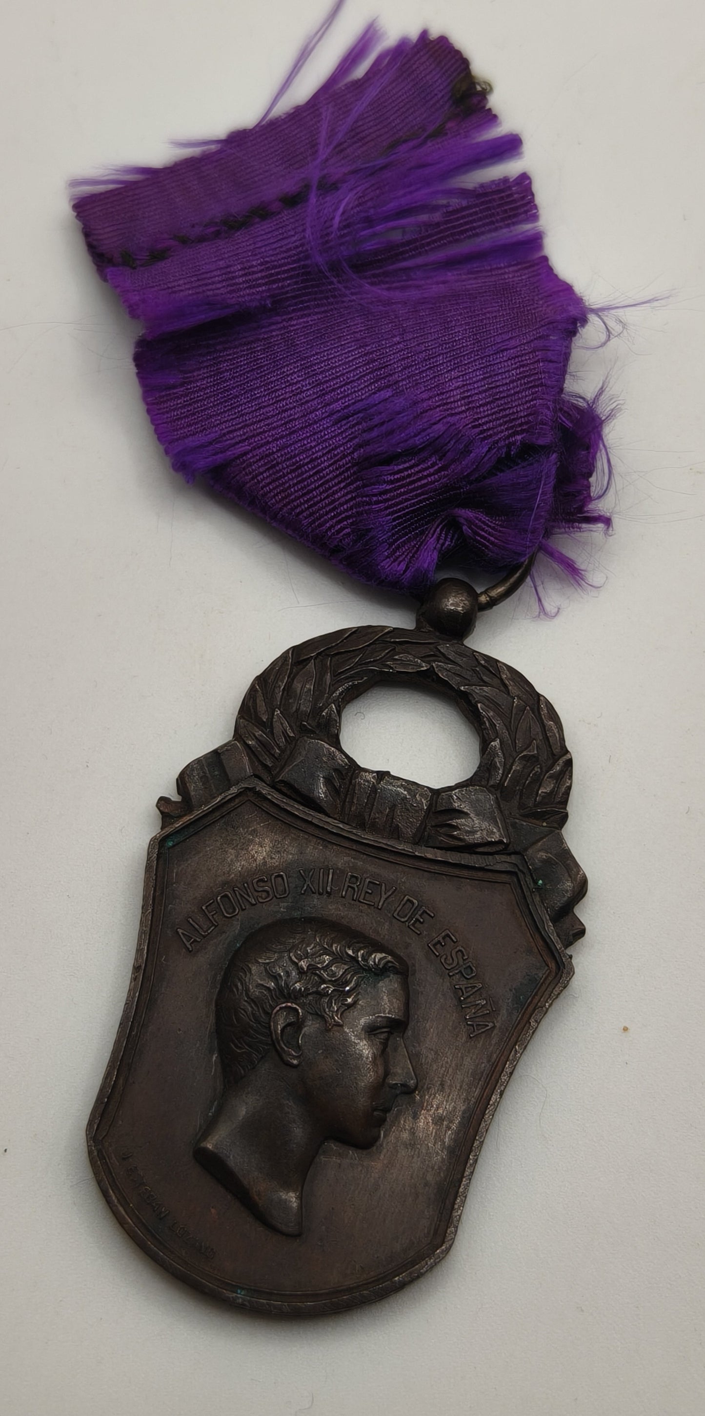 Madrid Medal of Gratitude. Alphonso XII 1876.