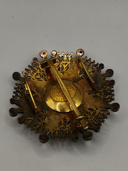 Grand cross Charity order. Spain Monarchy. Castells model.
