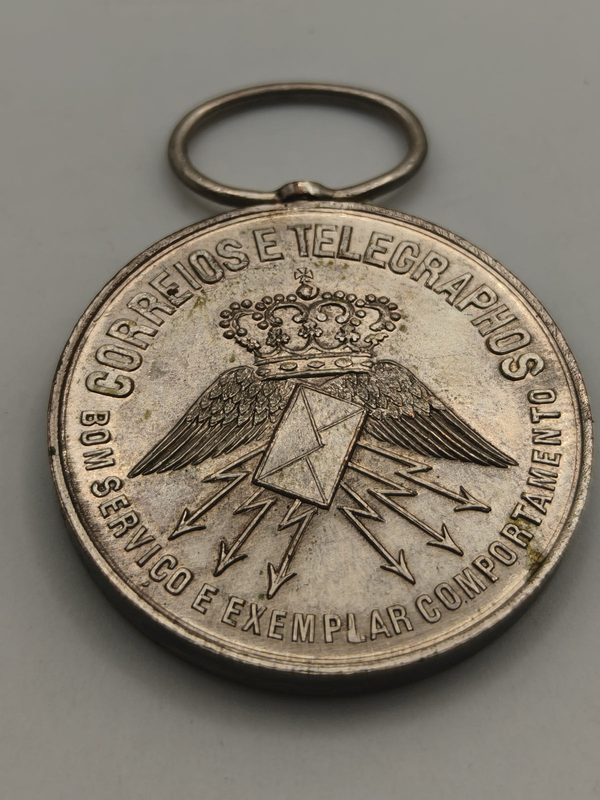 Rare Postal Service "CORREIOS E TELEGRAPHOS" Merit Medal. Portugal Monarchy.