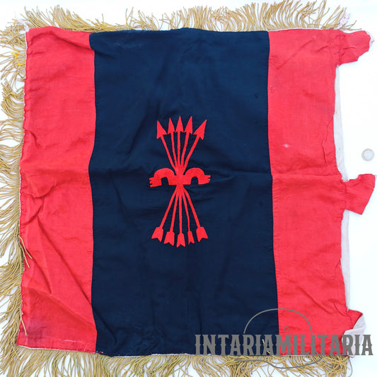 Bandera de Falange centuria almogávares. Época Franco
