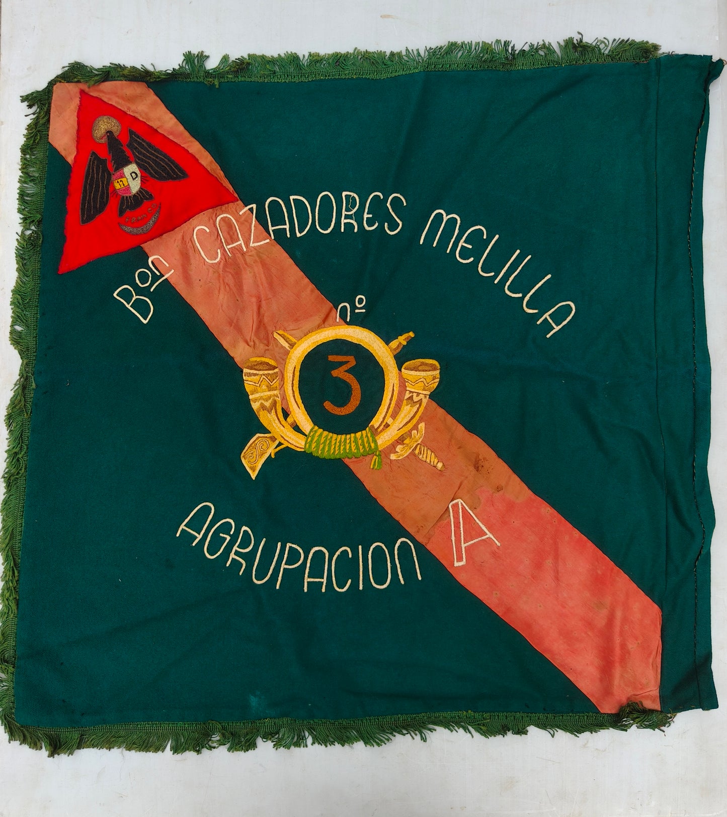 Bandera Cazadores Melilla Agrupación A de Infanterías. Época Guerra Civil Española