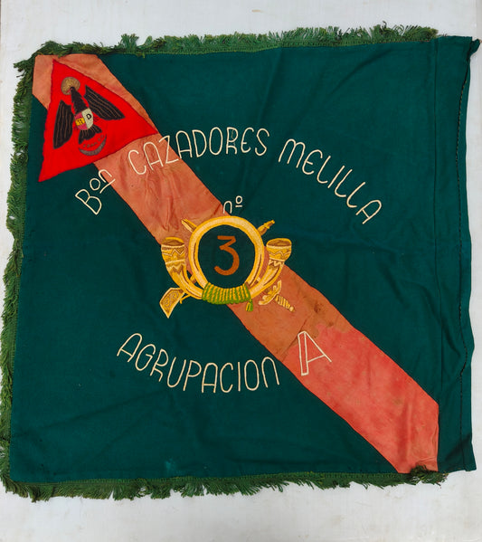Bandera Cazadores Melilla Agrupación A de Infanterías. Época Guerra Civil Española