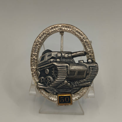 50 Tank's Assault Badge, 1957 Model. Germany.