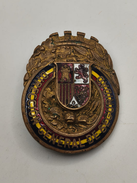 II Spanish Republic Police Badge. Very rare.