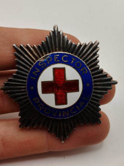 Placa insignia inspección de Cruz roja. ESP