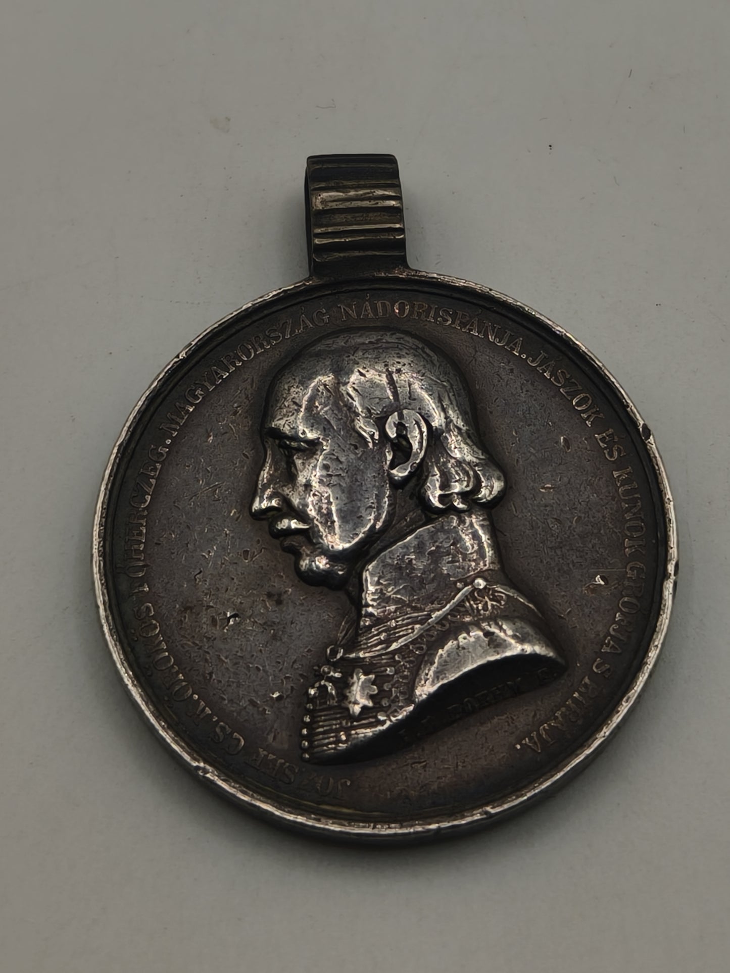 Hungarian silver commemorative medal minted in 1846. 50 anniversary Jose de Austria .