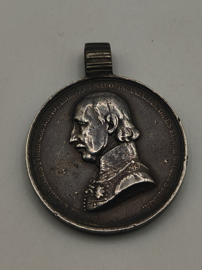 Hungarian silver commemorative medal minted in 1846. 50 anniversary Jose de Austria .