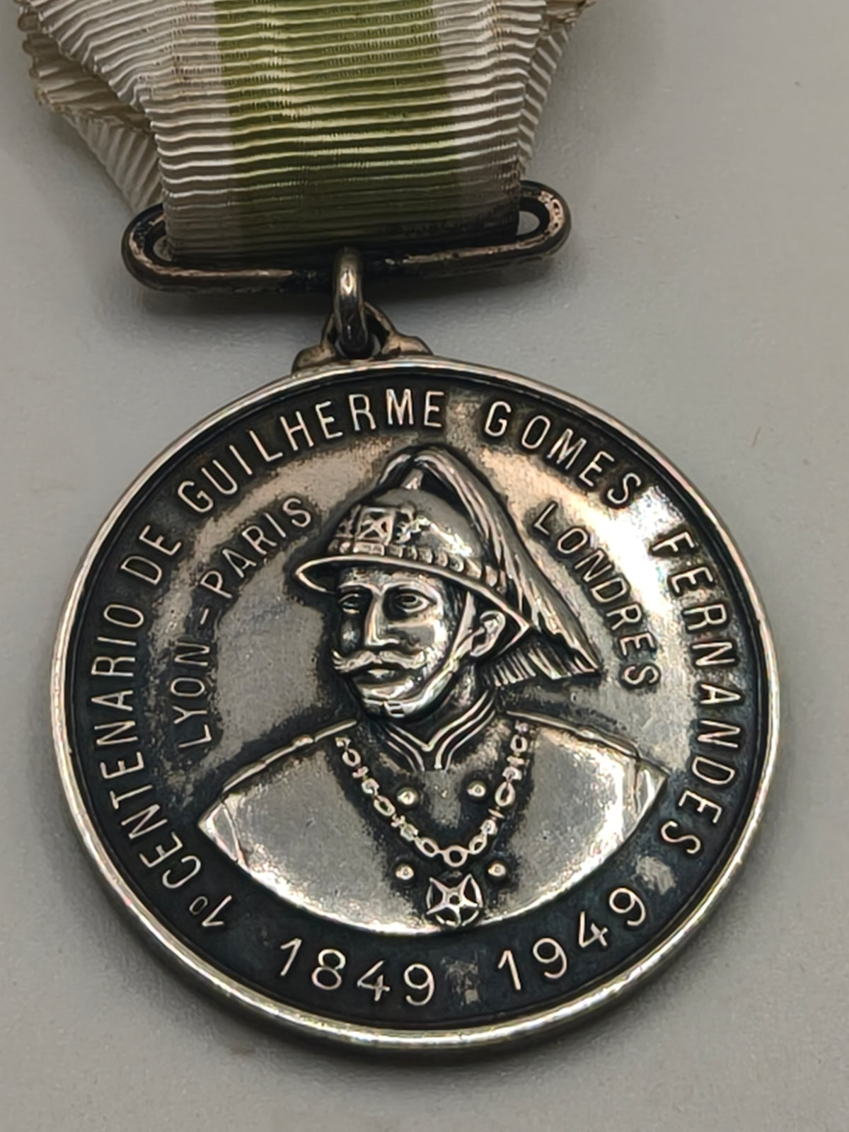 Firefighter medal conmemorative, Guilherme Gomes Fernandes (1849-1949). Porto Portugal.