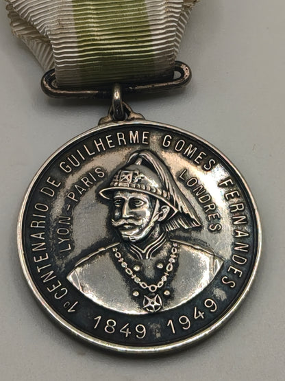 Firefighter medal conmemorative, Guilherme Gomes Fernandes (1849-1949). Porto Portugal.