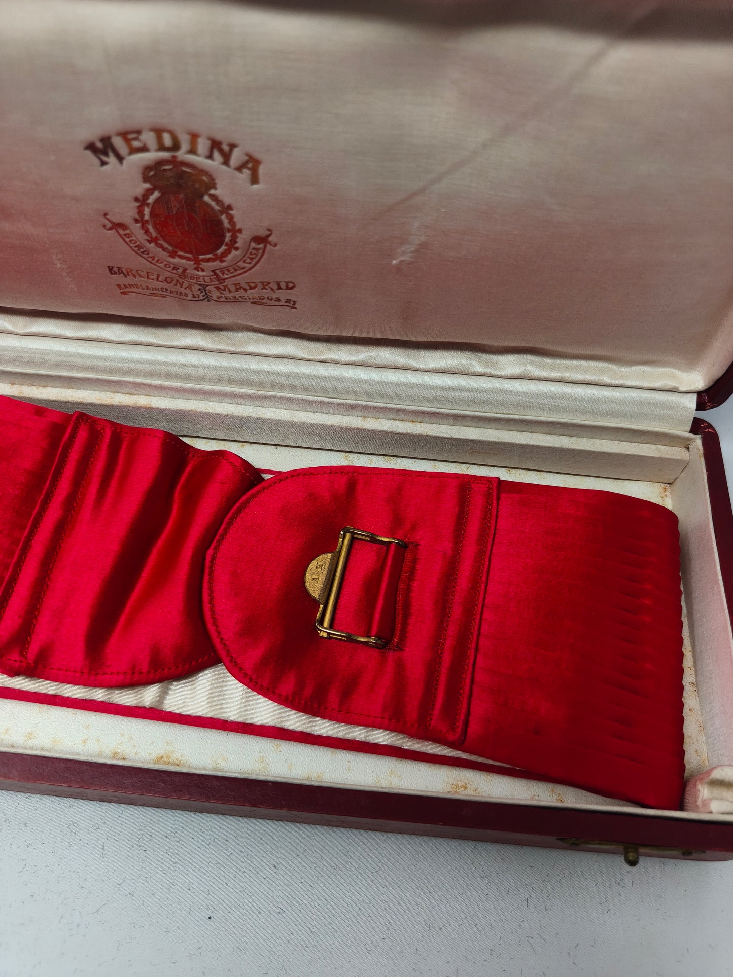 Fajín de General gala época monarquía española. Con caja