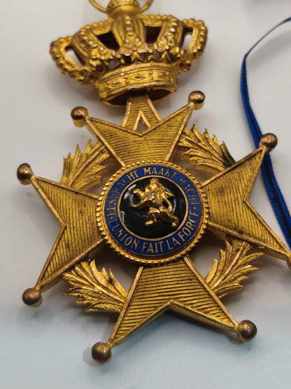 Medal Order Of Leopold II with swords. Commander .Belgium.