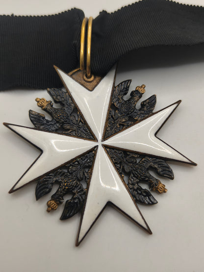 Prussian St John Order Neck Cross in silver.