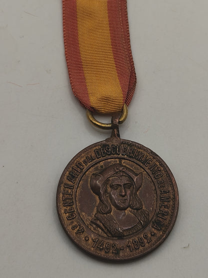 Cristobal Colon Conmemorative Medal Mendoza. Argentina