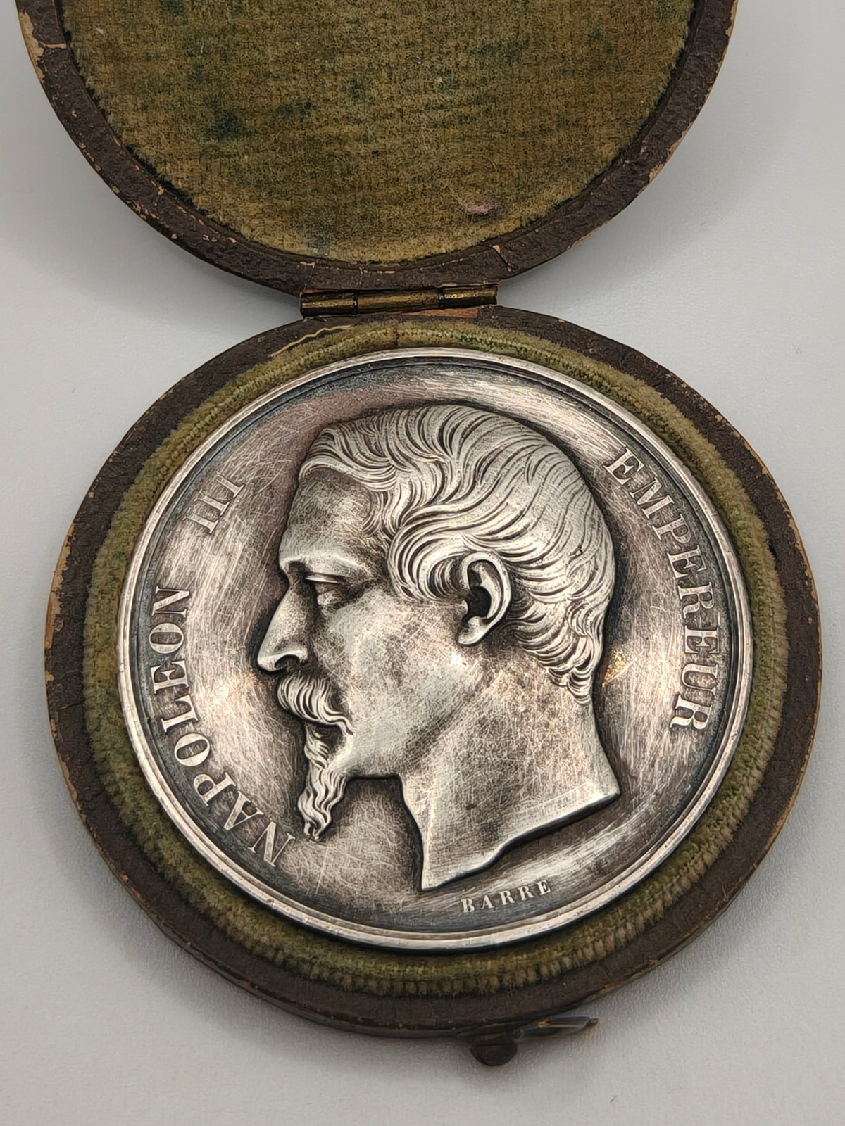 Sterling Silver Medal Napoleon III, "Comité de Vaccine de la Seine-Inférieure". 1851 Imperial France.