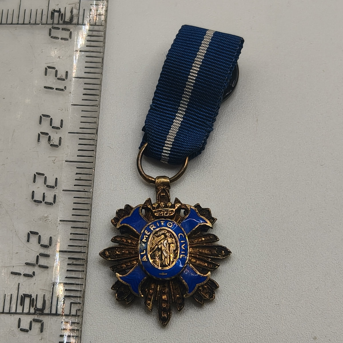 Mini Medal Order of Civil Merit. Spain Franco's Period.