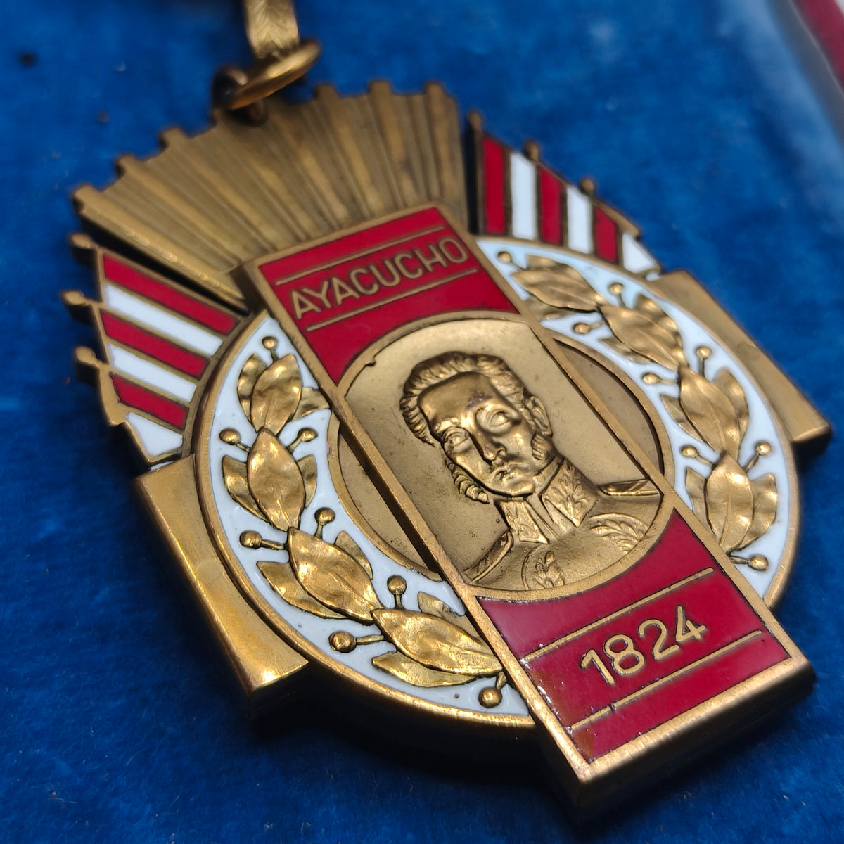 Order of Ayacucho, Commander Medal Class. Republic of Peru.