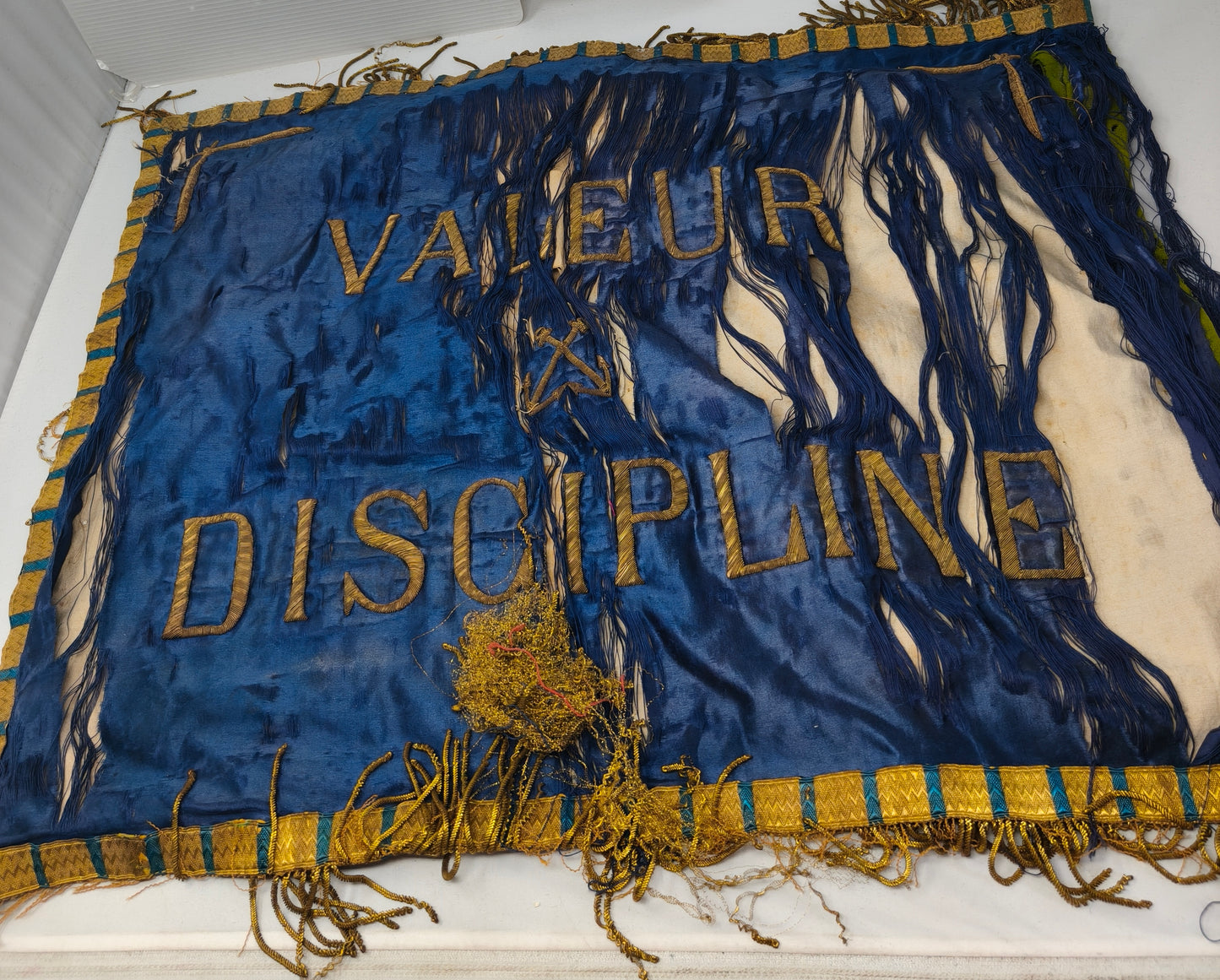 Bandera "Valeur Discipline" Marina República Francesa .