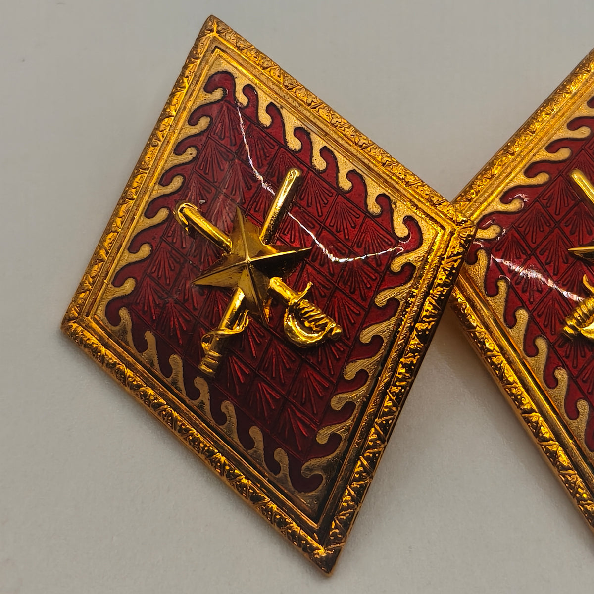 Aviation General Collar Insignia. Spain Franco's period.