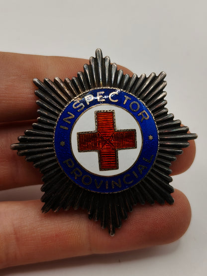 Placa insignia inspección de Cruz roja. ESP