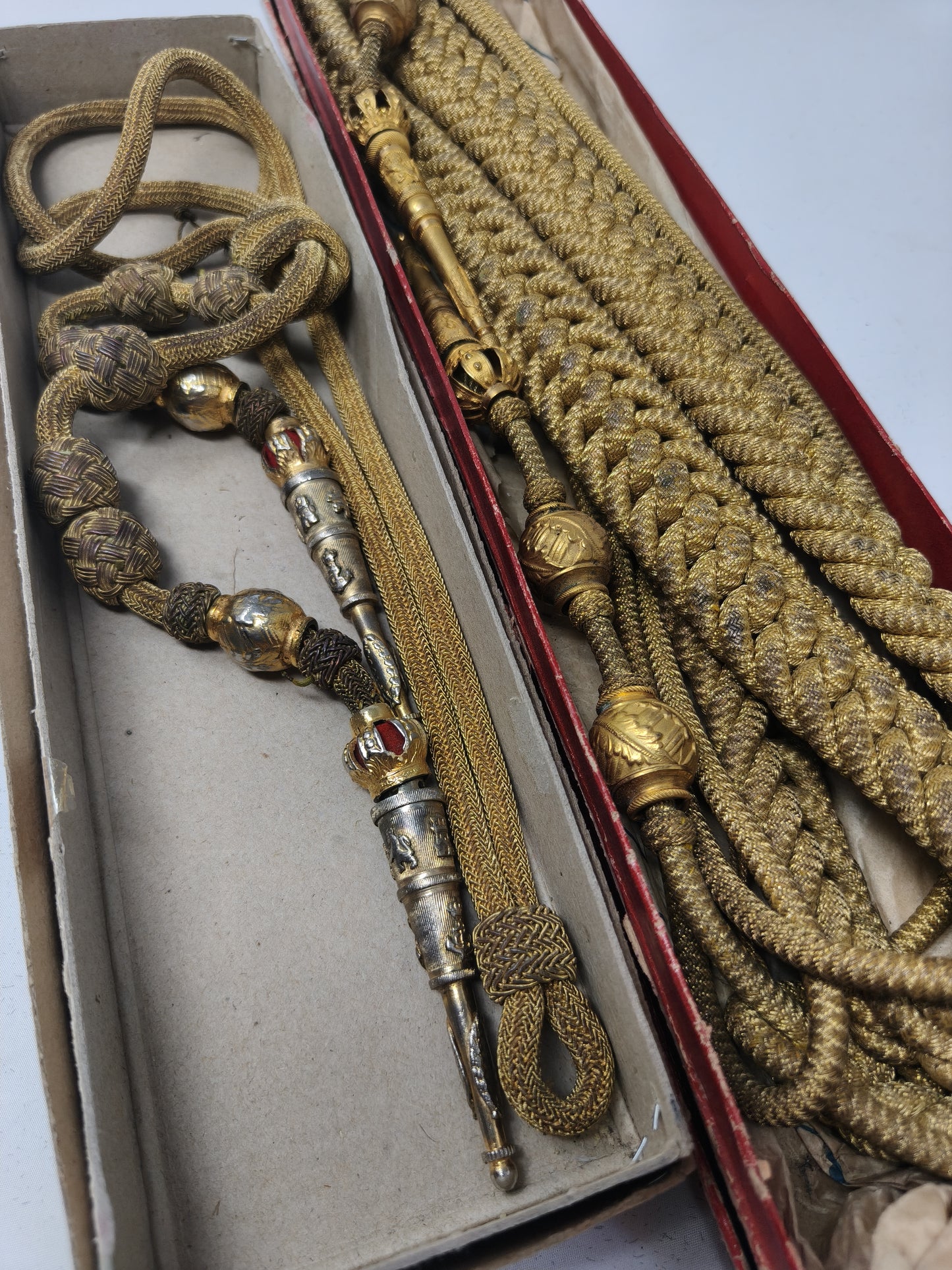 Cordones de ayudante general de marina. Época Monarquía Española.