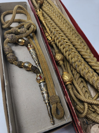 Cordones de ayudante general de marina. Época Monarquía Española.