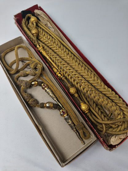 Cordones de ayudante general de marina. Época Monarquía Española.