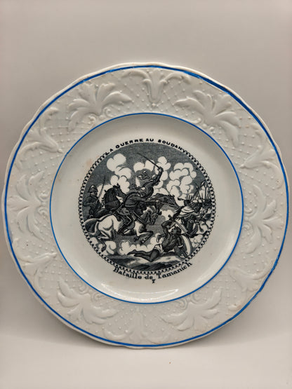 La Guerre au Soudan - Bataille de Tamanich, Conmemorative plate. France