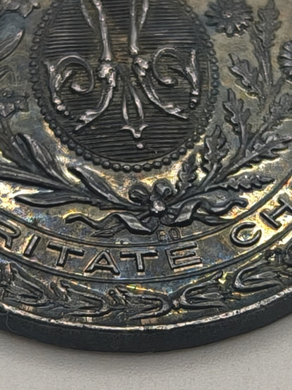 Charity Order Carlist medal. Charles VII Spain. Margaritas.