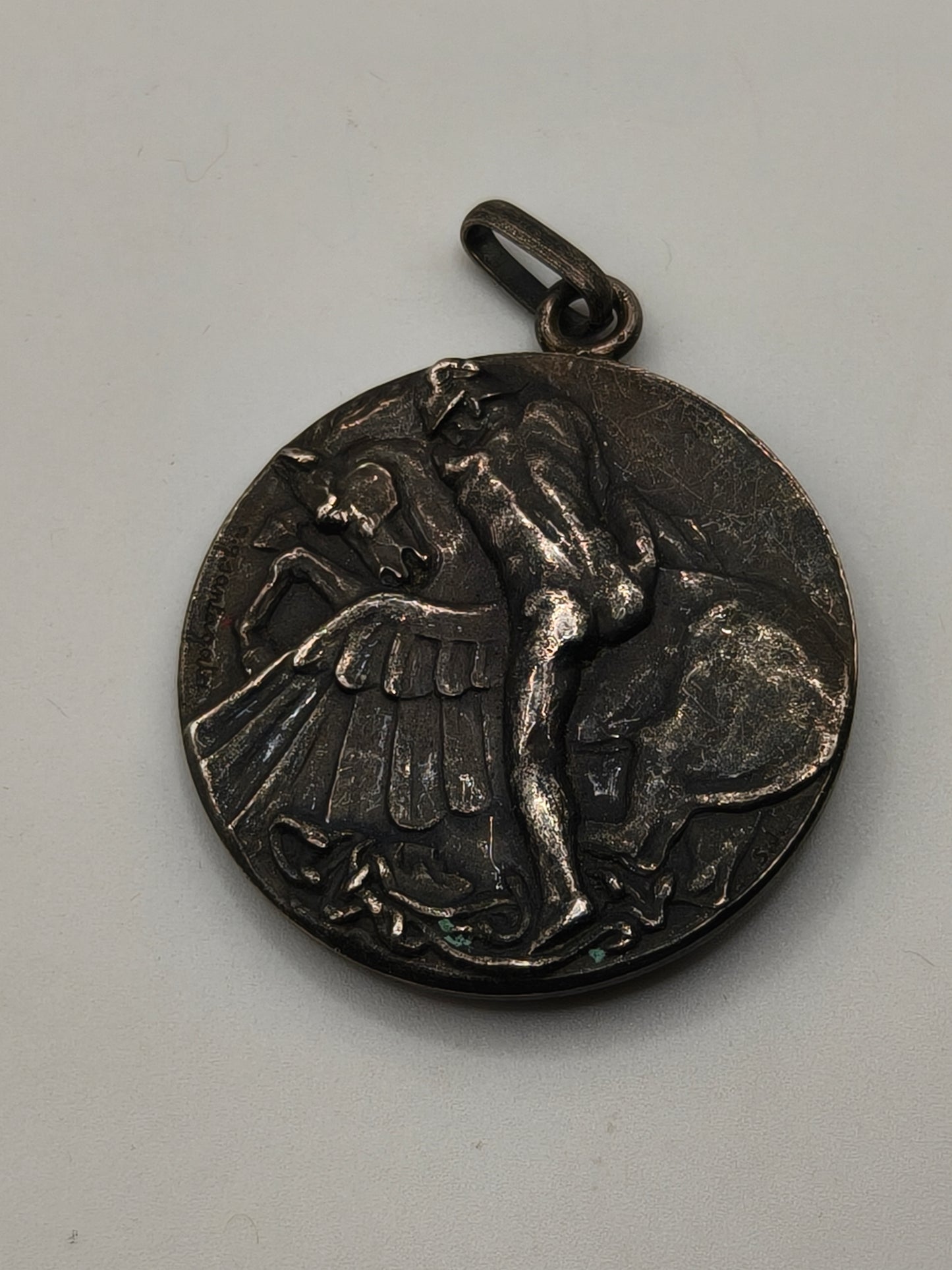 Disabled Servicemen's Association commemorative medal.  1926 Italy. Silver.