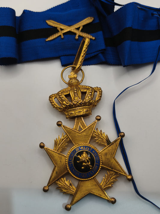 Medal Order Of Leopold II with swords. Commander .Belgium.