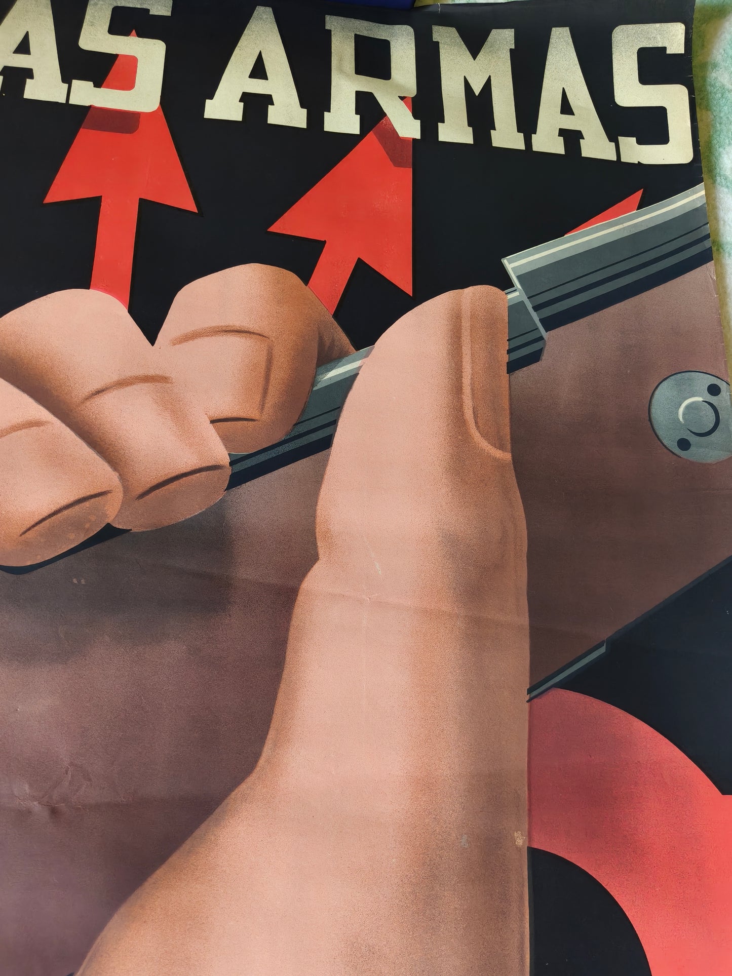 Cartel Falange "Patria,el pan y la Justicia". Época Guerra civil española.