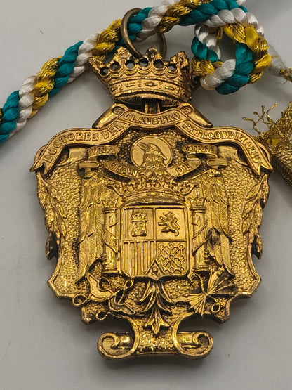 Extraordinary Senate Meeting Medal. Spain Franco's period.