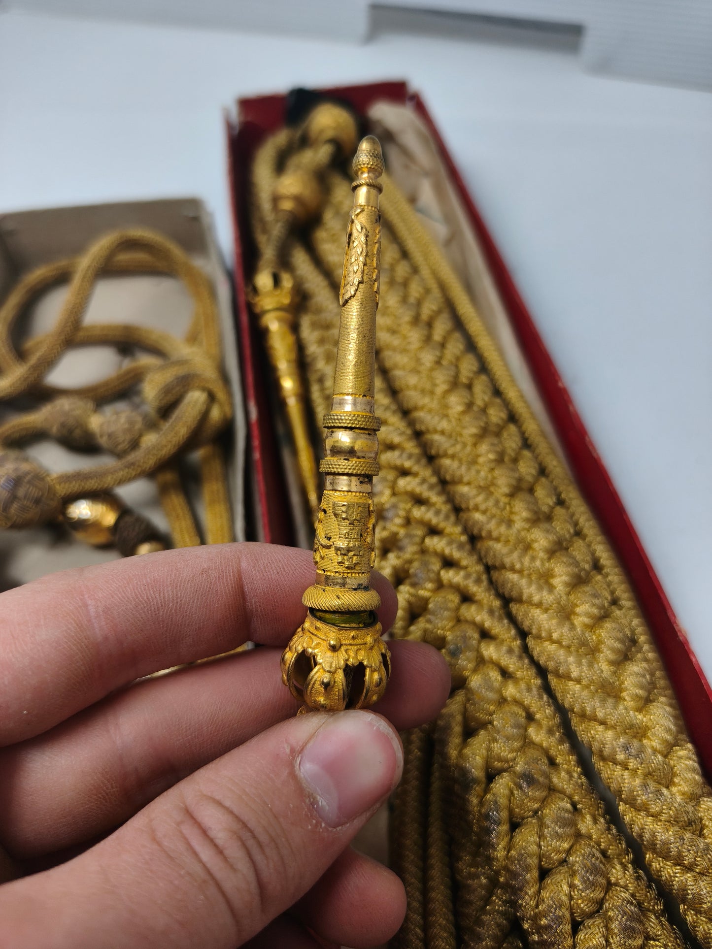 Cordones de ayudante general de marina. Época Monarquía Española.