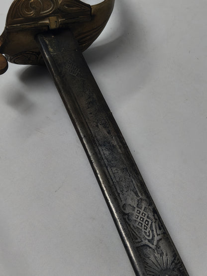 Spanish Marine Saber. Colonial period 1874.