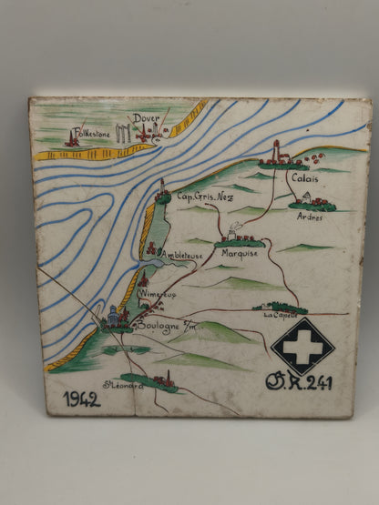 Porcelain Wehrmacht Plaque 1942 Belgium. IIWW