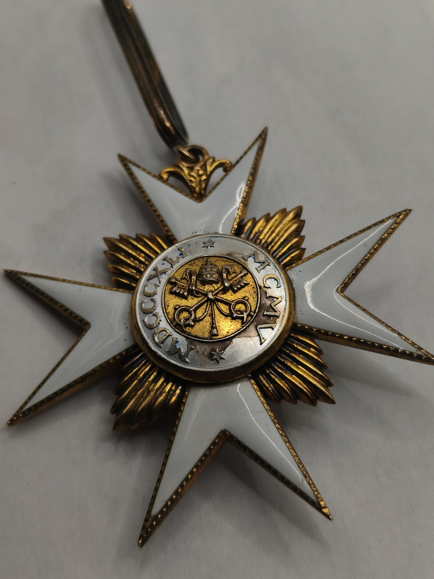 Medalla encomendador Orden San Silvestre. Italia.