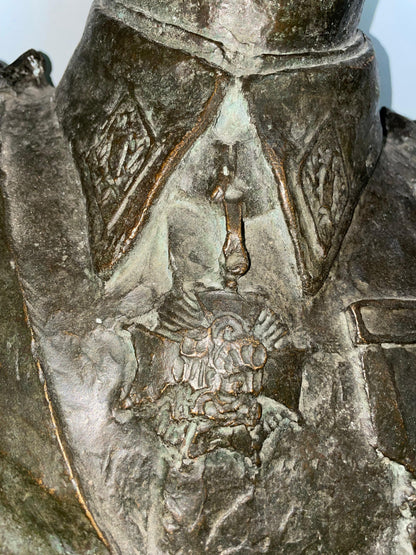 Busto Bronce De Vieja Guardia Falange.