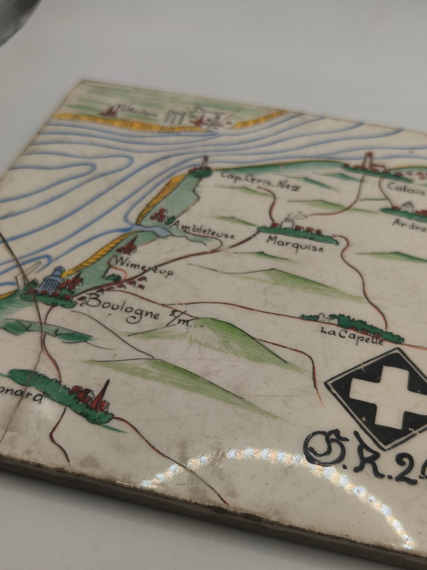 Porcelain Wehrmacht Plaque 1942 Belgium. IIWW