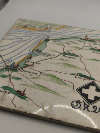 Porcelain Wehrmacht Plaque 1942 Belgium. IIWW