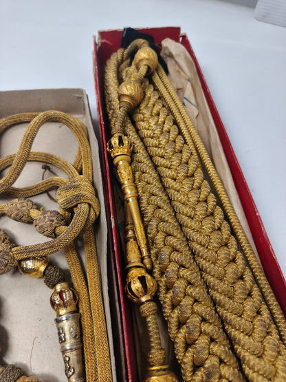 Cordones de ayudante general de marina. Época Monarquía Española.