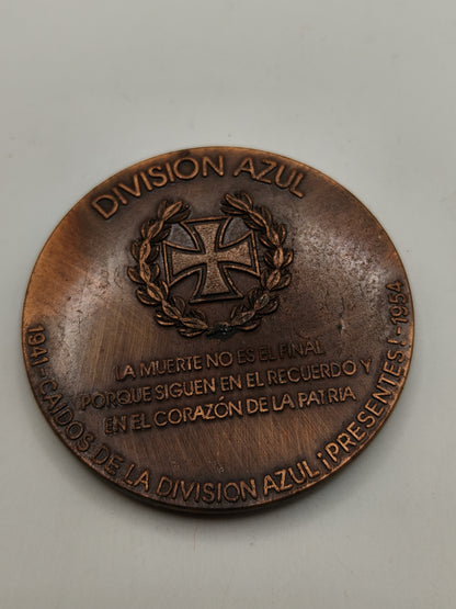 Medalla división azul para sus caídos . Hermandad BLAU