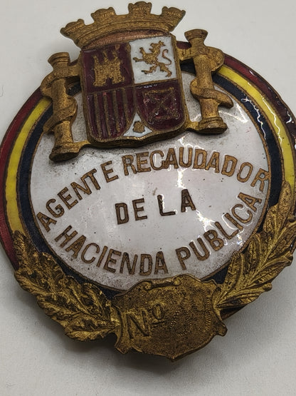 Insignia Agente Recaudador Hacienda Pública. II República España.