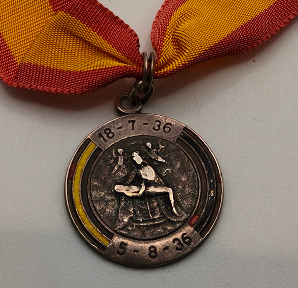 Nacionalist Silver Medal, Phalanx. Spanish Civil War
