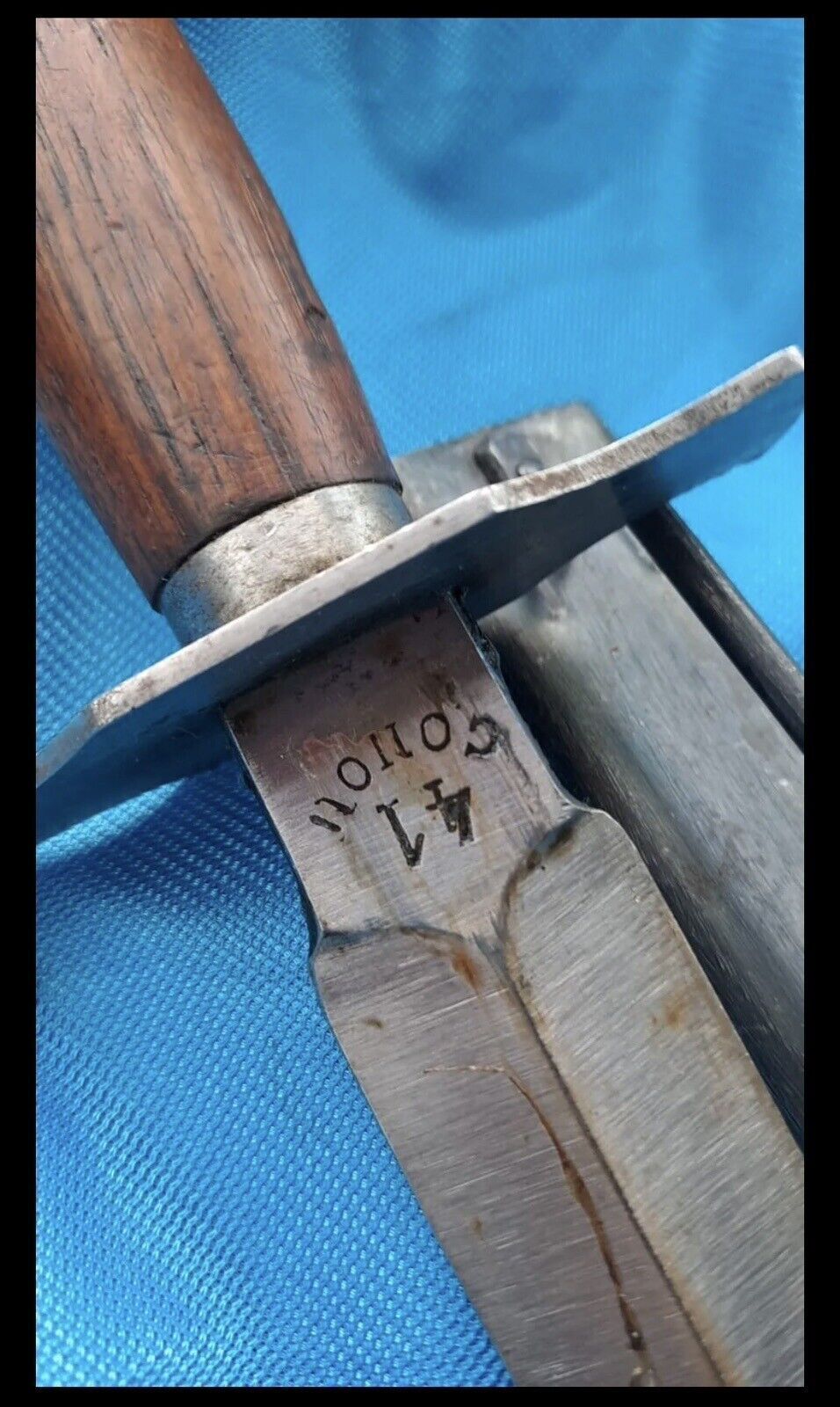 French Trench Knife with markings on the sheet